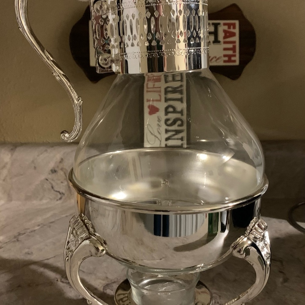 Vintage Silver Plated coffee carafe warmer
